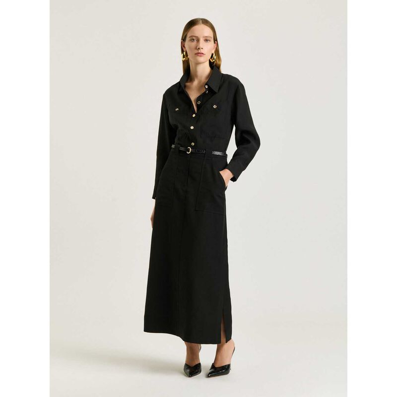 Veronika Maine European Lyocell Linen Cargo Skirt image number 6